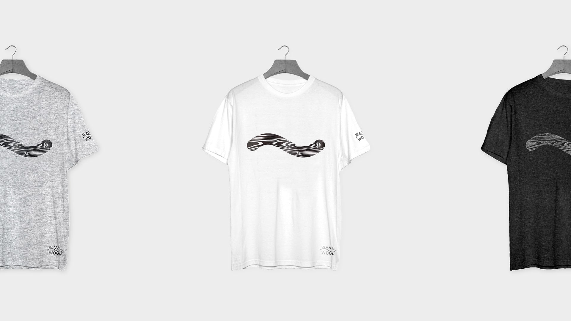 wave wood t-shirt